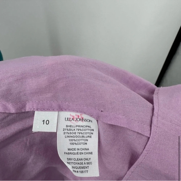 Ulla Johnson Celina Bodice  Ruffle Silk Blend Mini Dress NWT in Purple - Picture 7 of 9